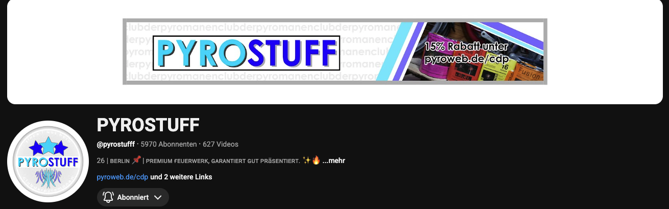 Logo des Feuerwerkschannels PYROSTUFF